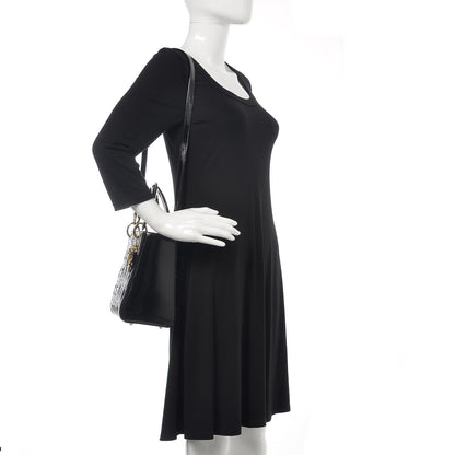 Christian Dior Patent Cannage Medium Lady Dior Black 3 of 10