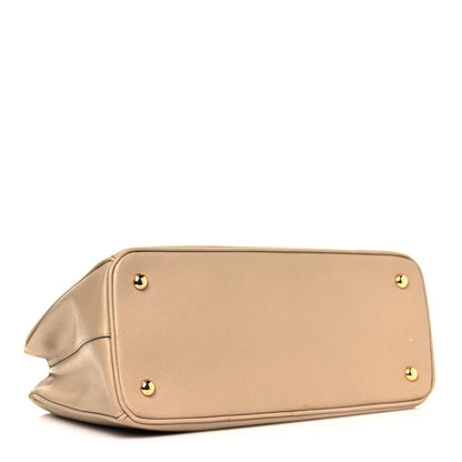 Prada Saffiano Lux Small Tote Sabbia 3 of 10