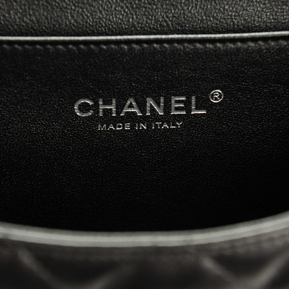 Chanel Lambskin Quilted Clutch With Chain Flap Black 7 of 8