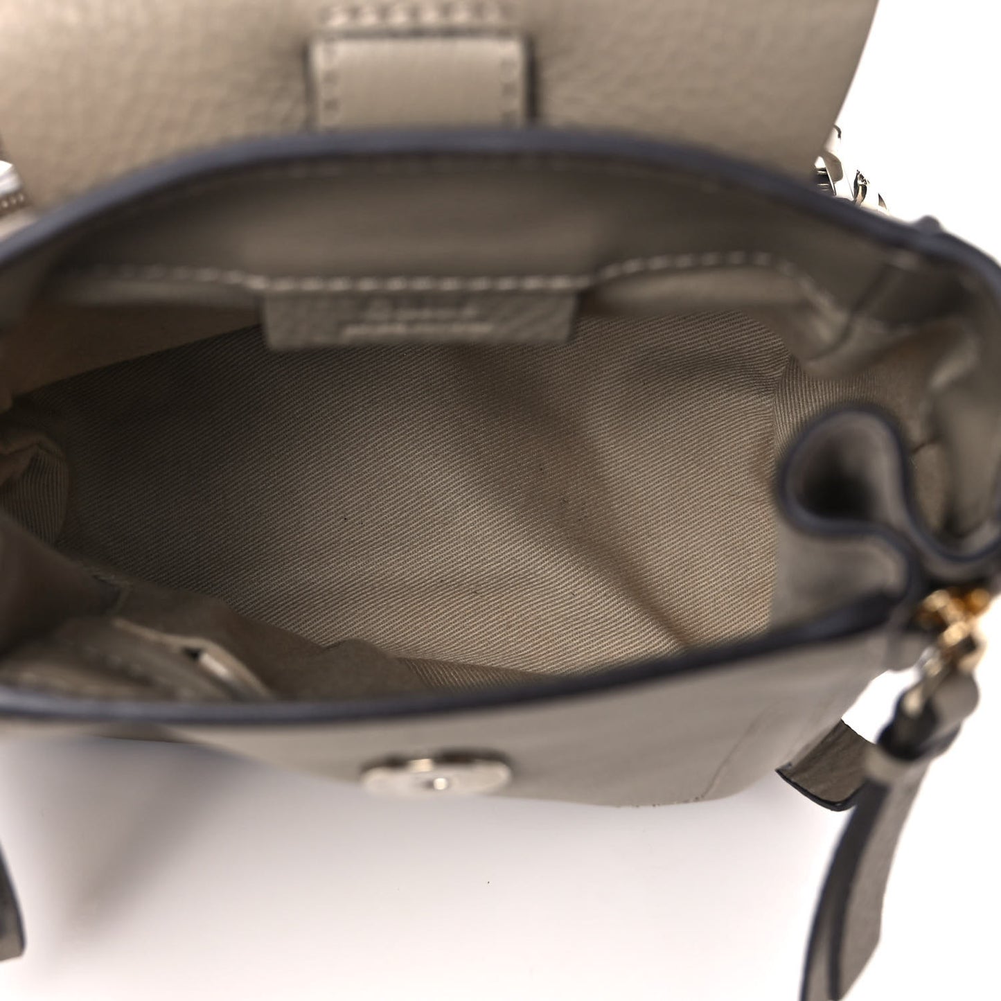 Suede Calfskin Mini Faye Backpack Motty Grey