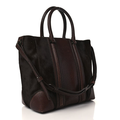 Givenchy Lizard Embossed Calfskin Calf Hair Medium Lucrezia Tote Dark Brown 2 of 7