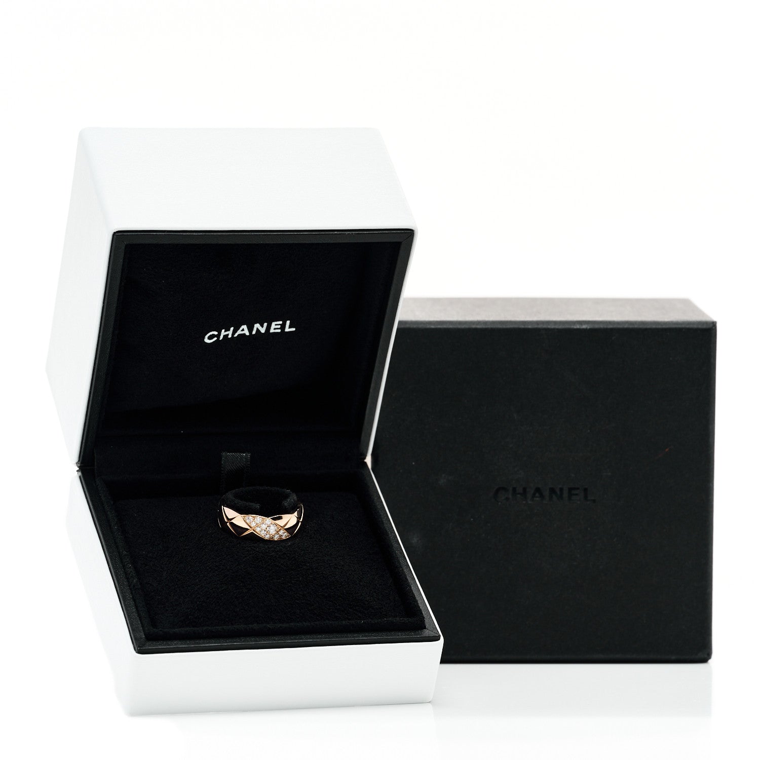 Chanel 18K Beige Gold Diamond Small Coco Crush Ring 56 7.75 7 of 7
