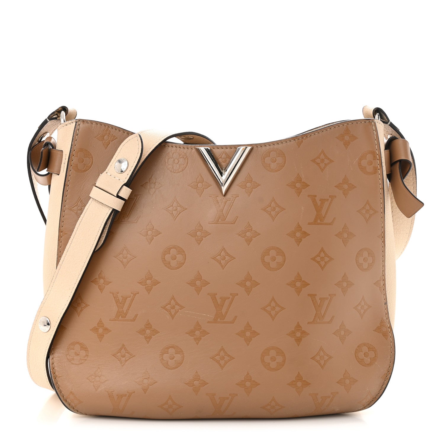 Louis Vuitton Cuir Plume Cuir Ecume Very Hobo Sesame Creme 1 of 23