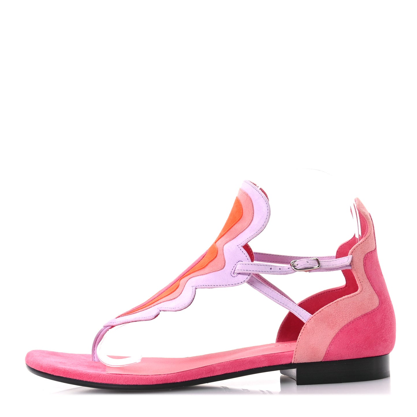 Chevre Velours Garden Sandals 38.5 Multicolor Rose Vinicunca