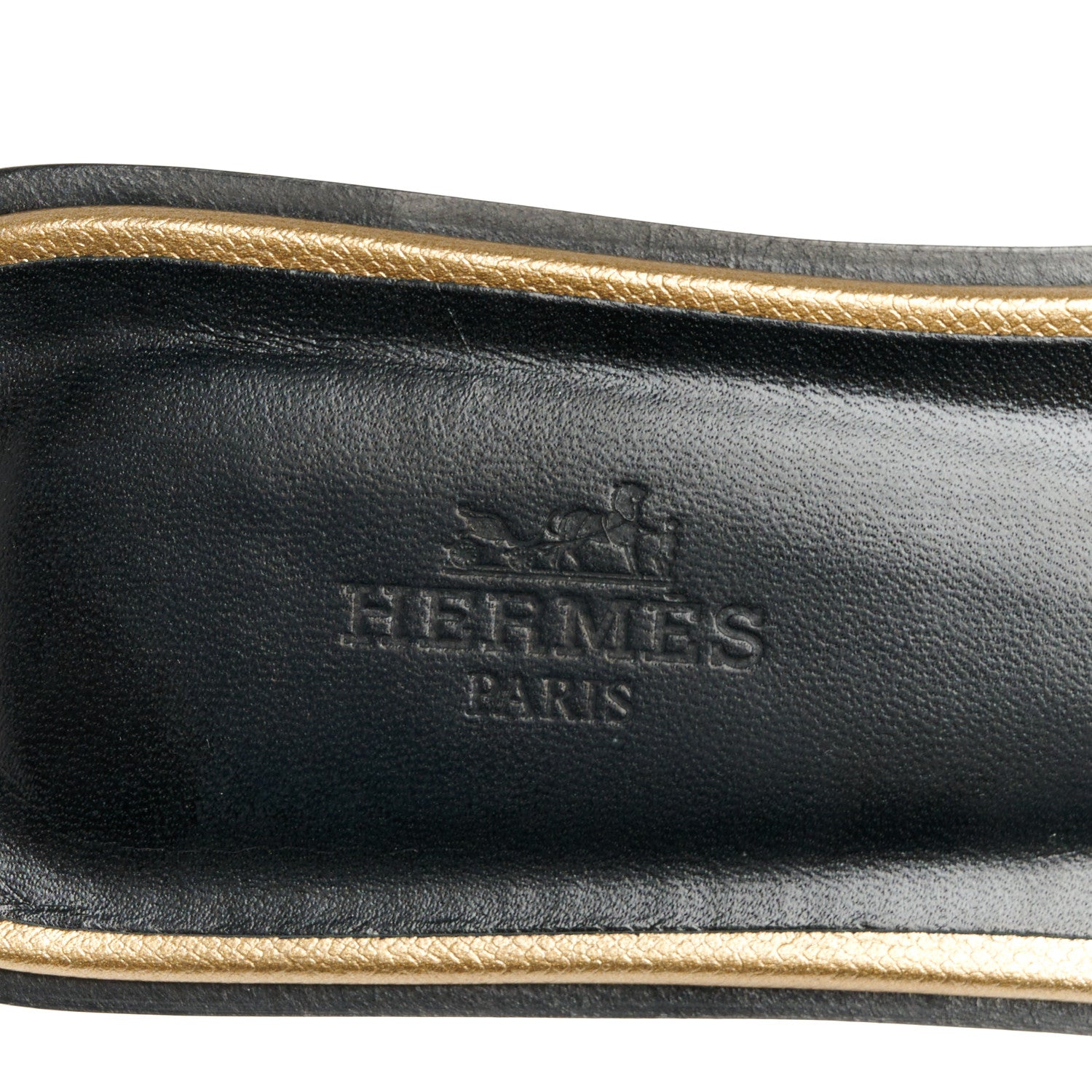 Hermes Metallic Epsom Oran Sandals 36.5 Vert Bronze 7 of 9