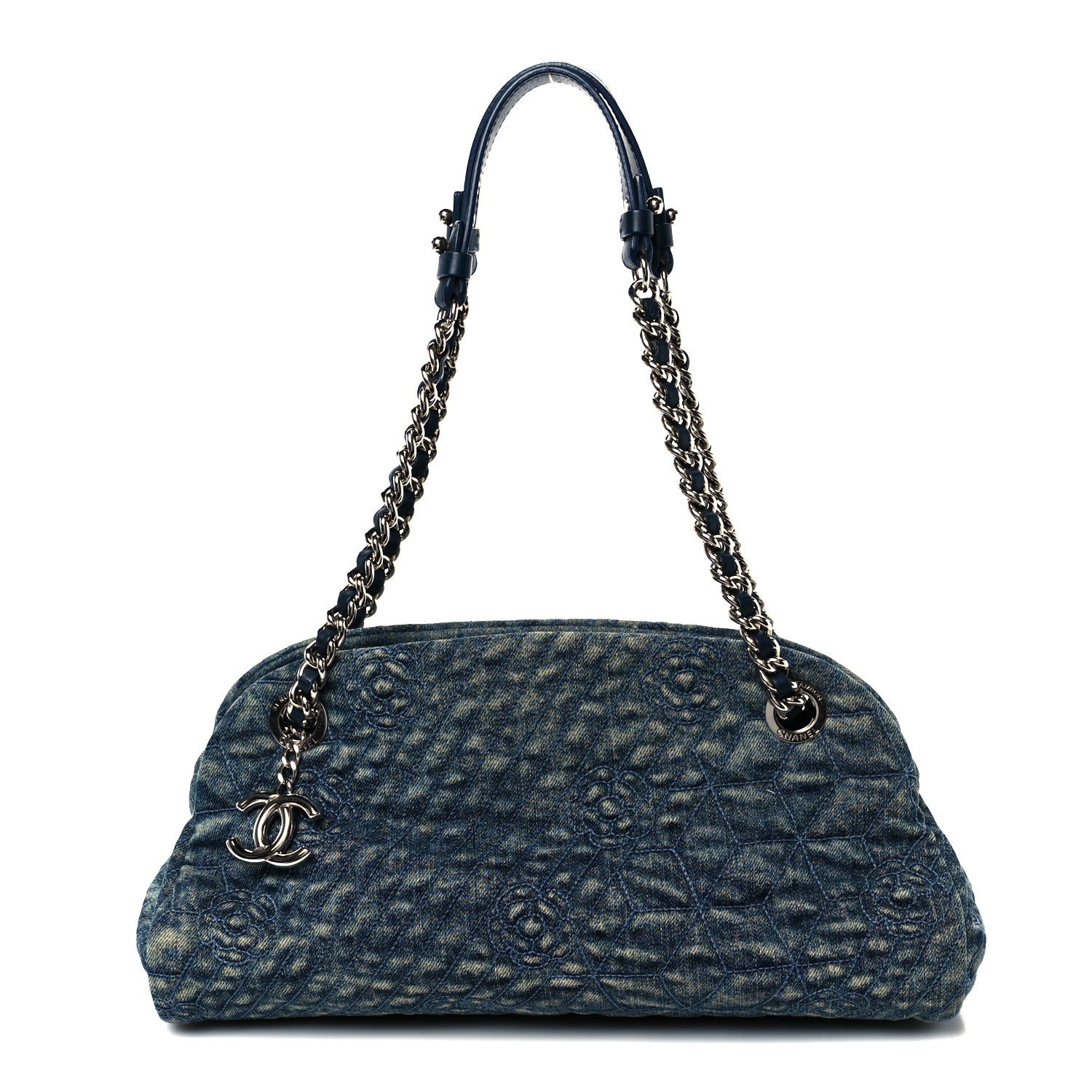 Chanel Denim Camellia Embroidered Just Mademoiselle 1 of 11