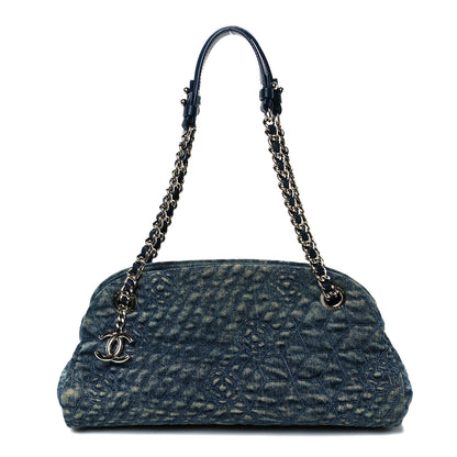 Chanel Denim Camellia Embroidered Just Mademoiselle 1 of 11