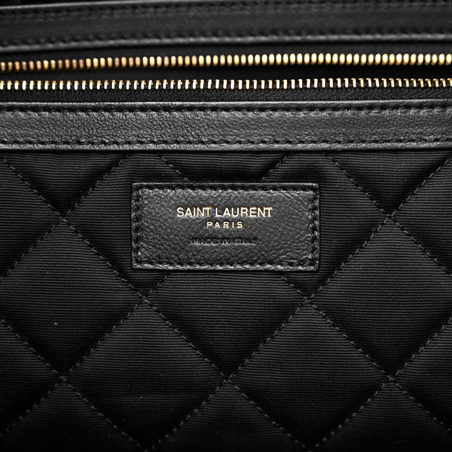 Saint Laurent Calfskin Quilted ES Giant Travel Bag Black 6 of 10