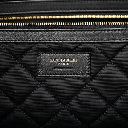 Saint Laurent Calfskin Quilted ES Giant Travel Bag Black 6 of 10