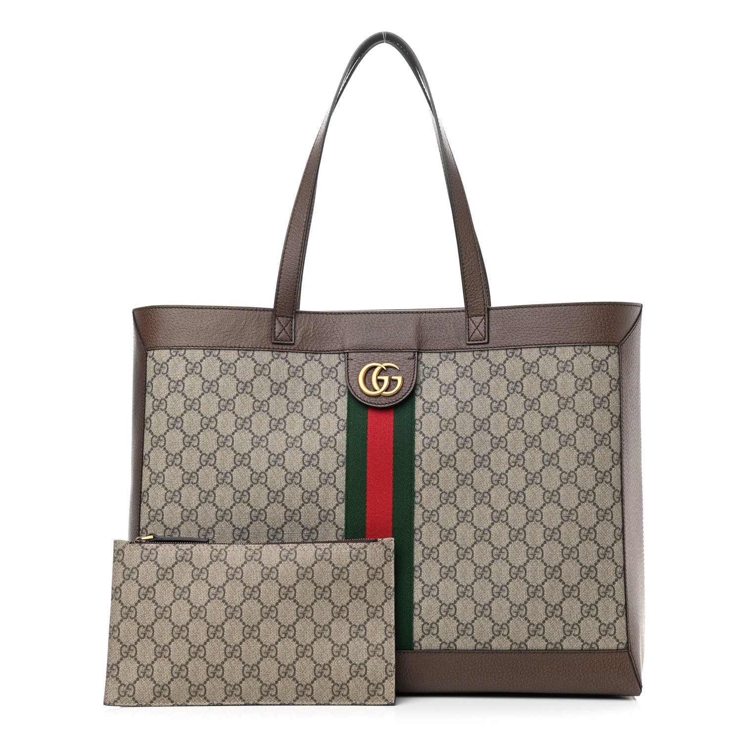 Gucci GG Supreme Monogram Web Ophidia Tote Brown 11 of 11