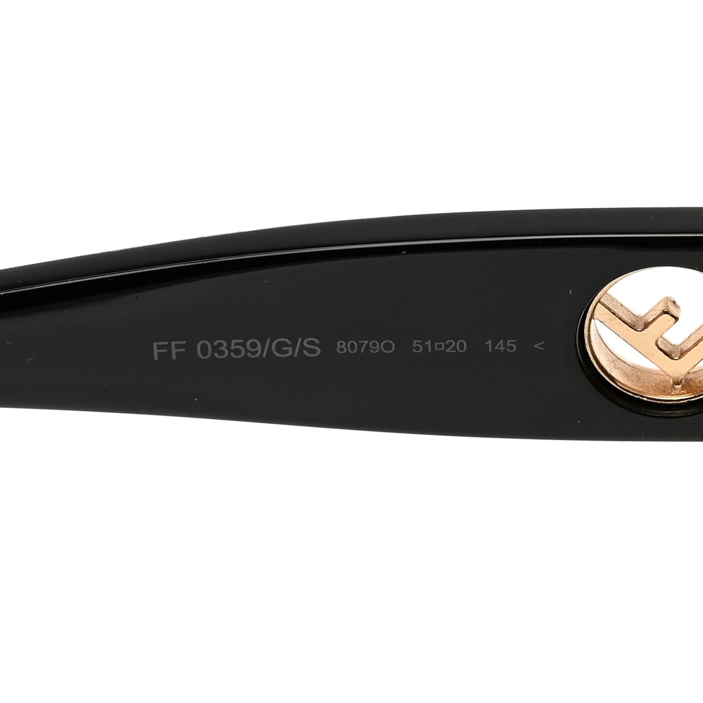 Acetate F is Fendi Sunglasses FF 0359/G/S Black