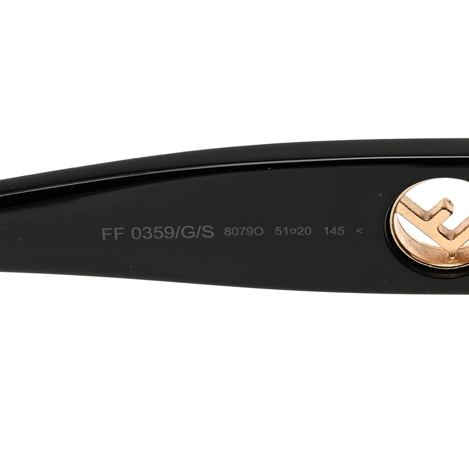 Fendi Acetate F is Fendi Sunglasses FF 0359/G/S Black 5 of 7