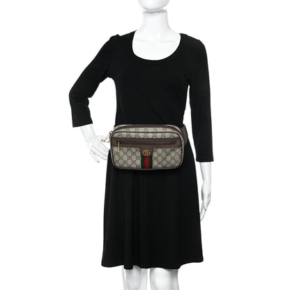 Gucci Soft GG Supreme Monogram Medium Ophidia Belt Bag Dark Brown 3 of 10