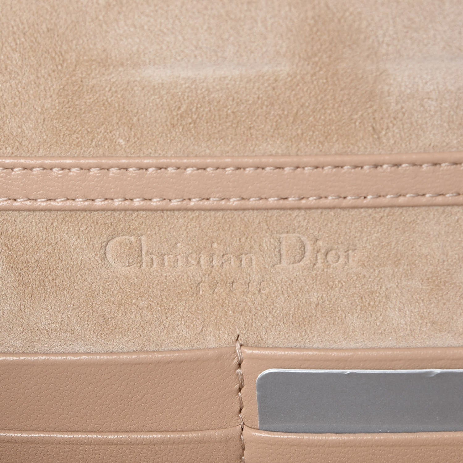 Christian Dior Grained Calfskin Diorama Wallet on Chain Pouch Nude 6 of 7