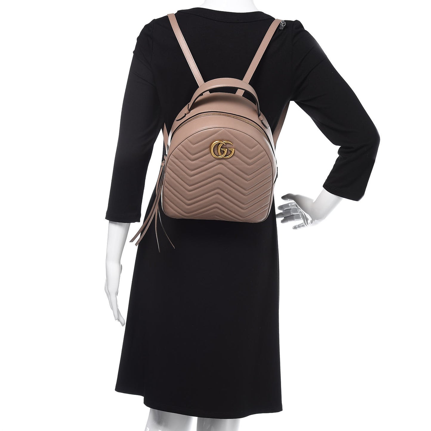 Calfskin Matelasse GG Marmont Backpack Porcelain Rose