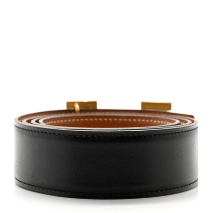 Hermes Box Epsom 32mm H Belt 80 32 Black Gold 2 of 9