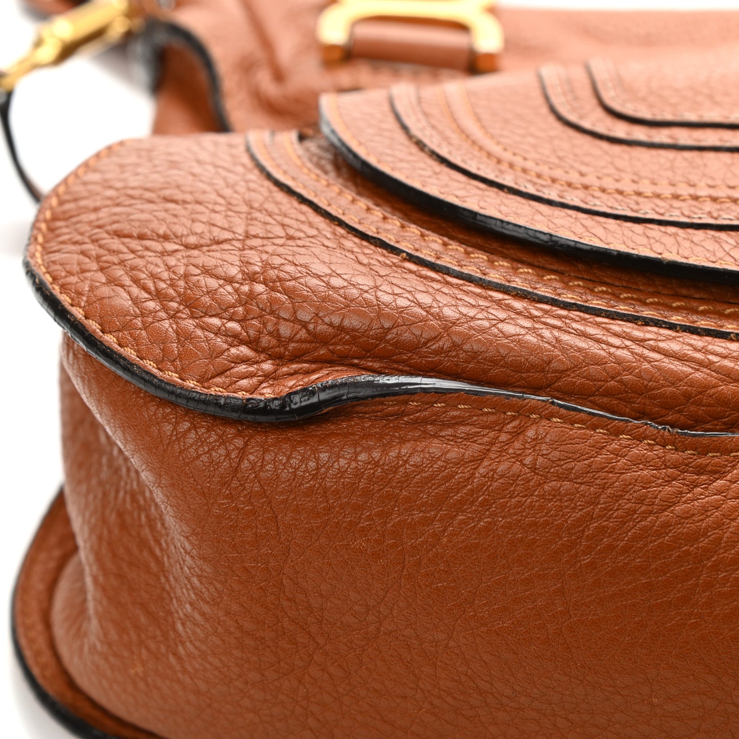 Calfskin Medium Marcie Satchel Tan