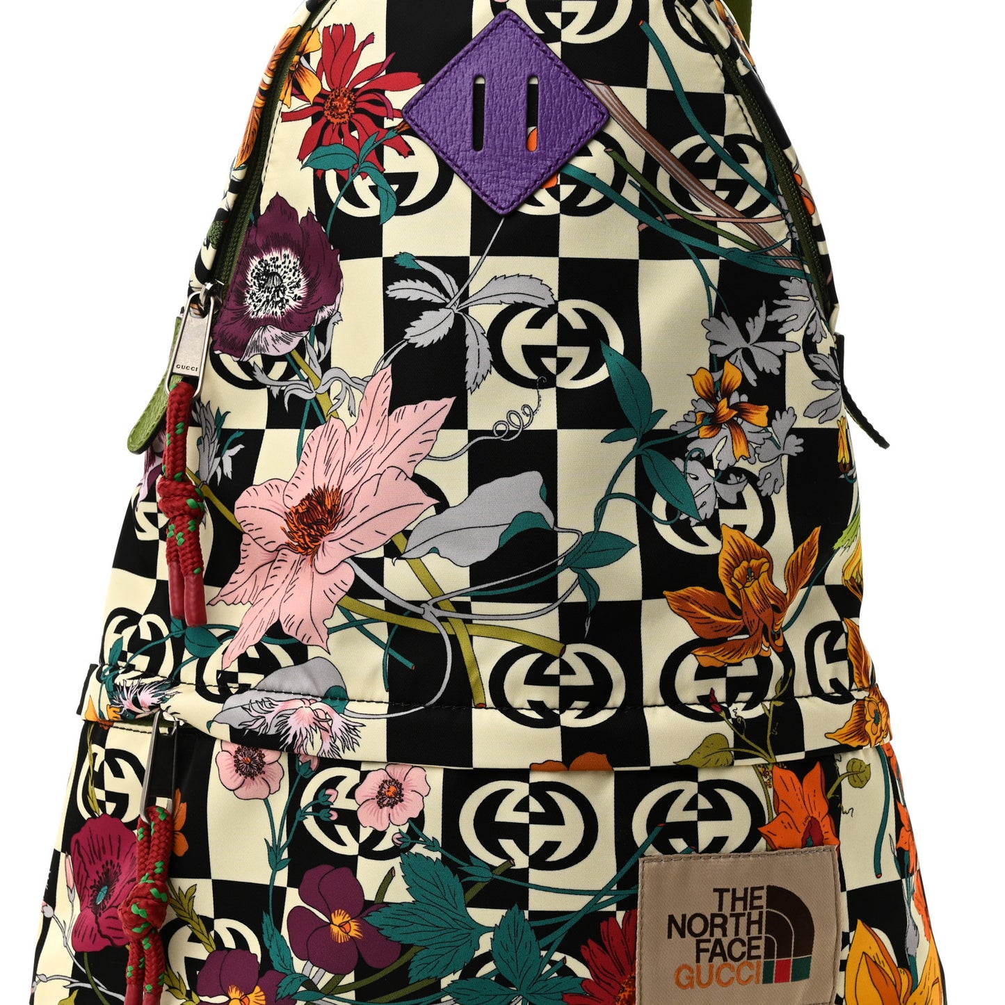 X THE NORTH FACE Econyl Nylon Floral Medium Backpack Green