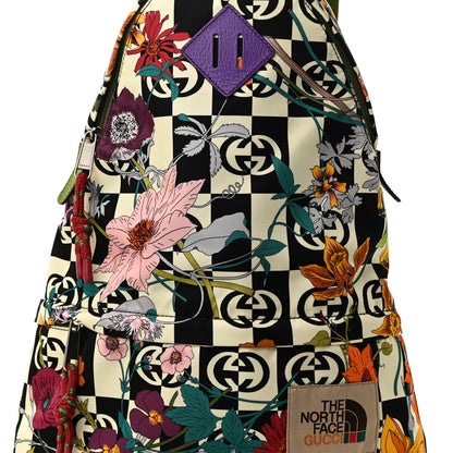 Gucci X THE NORTH FACE Econyl Nylon Floral Medium Backpack Green 9 of 11