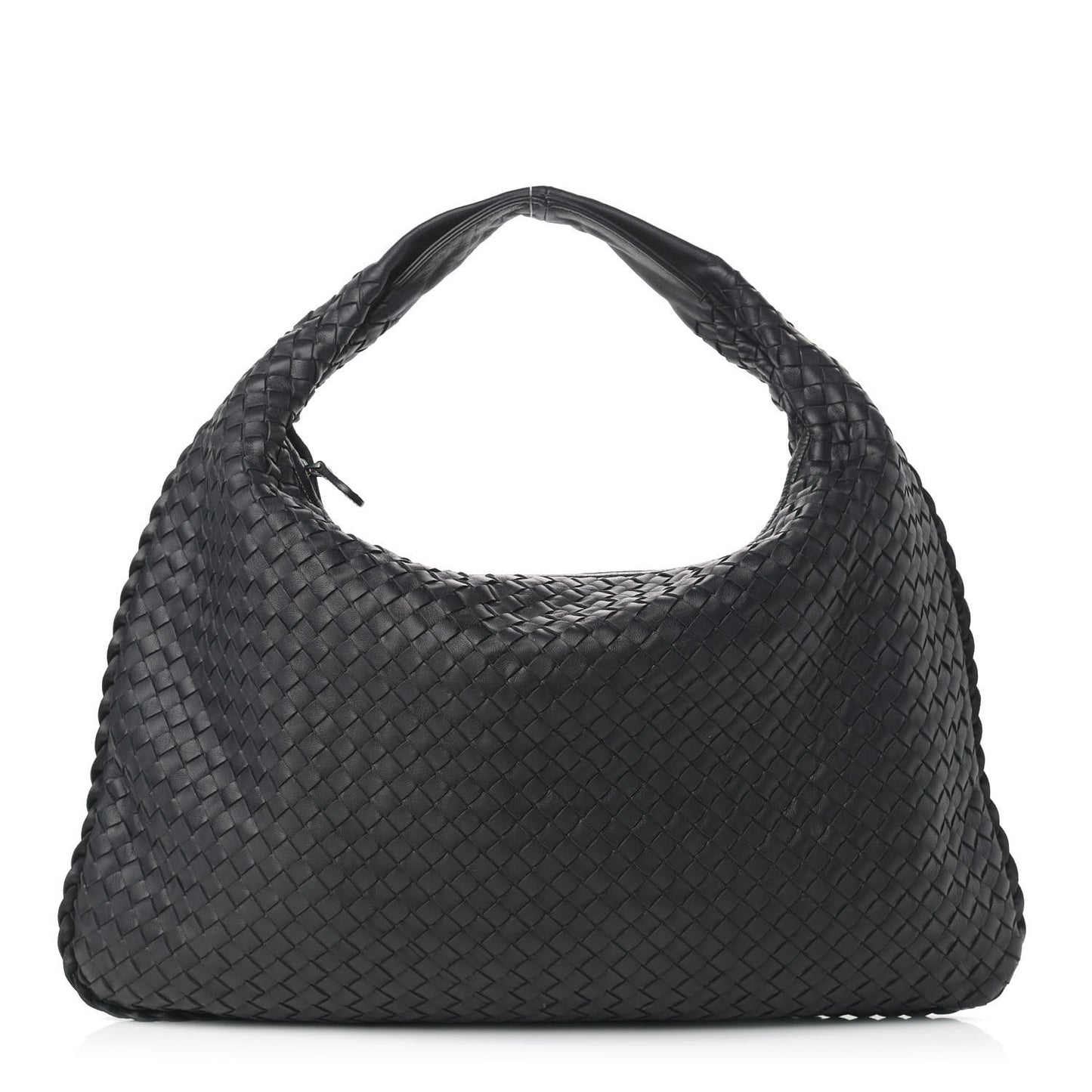 Nappa Intrecciato Large Veneta Hobo Black