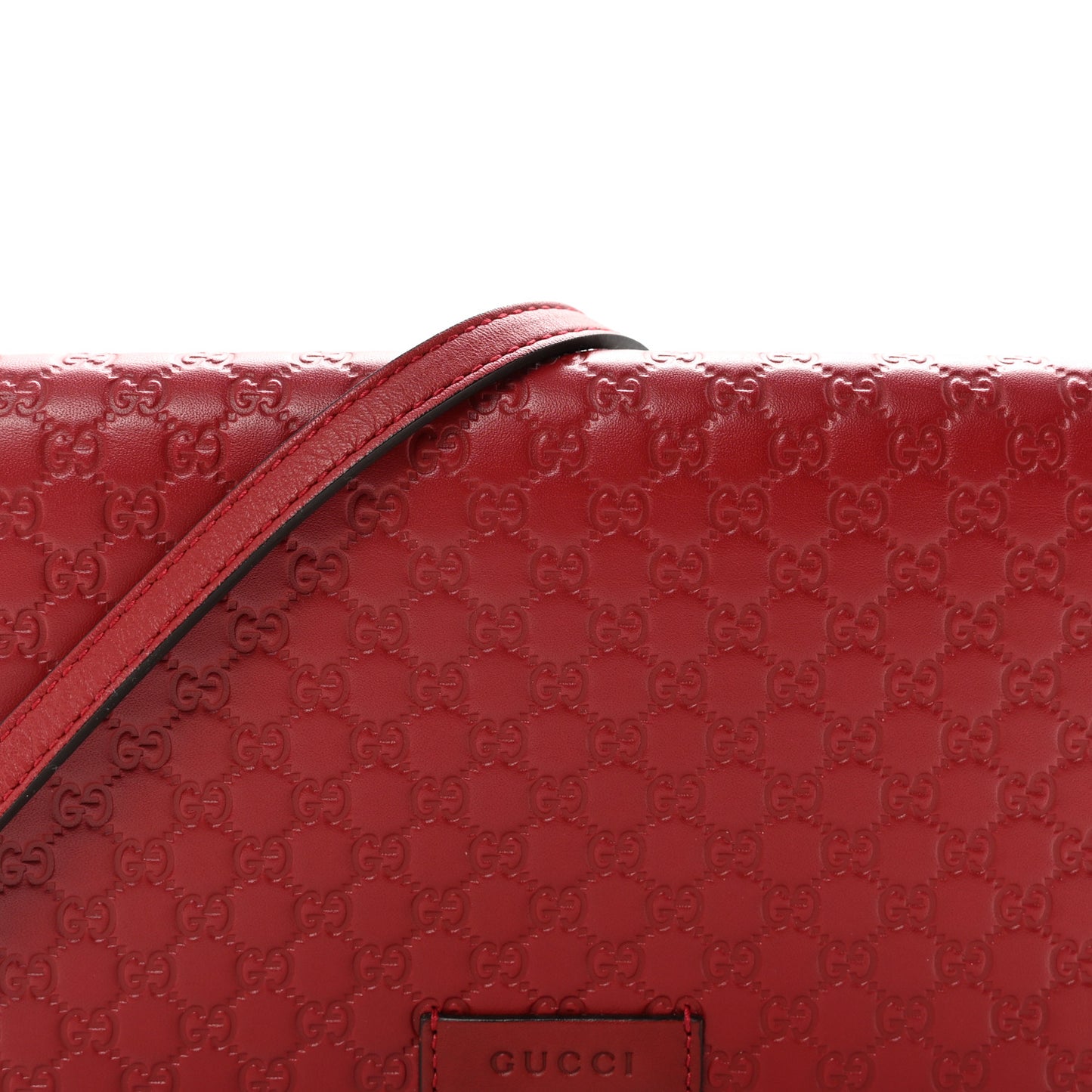Microguccissima Crossbody Wallet Red