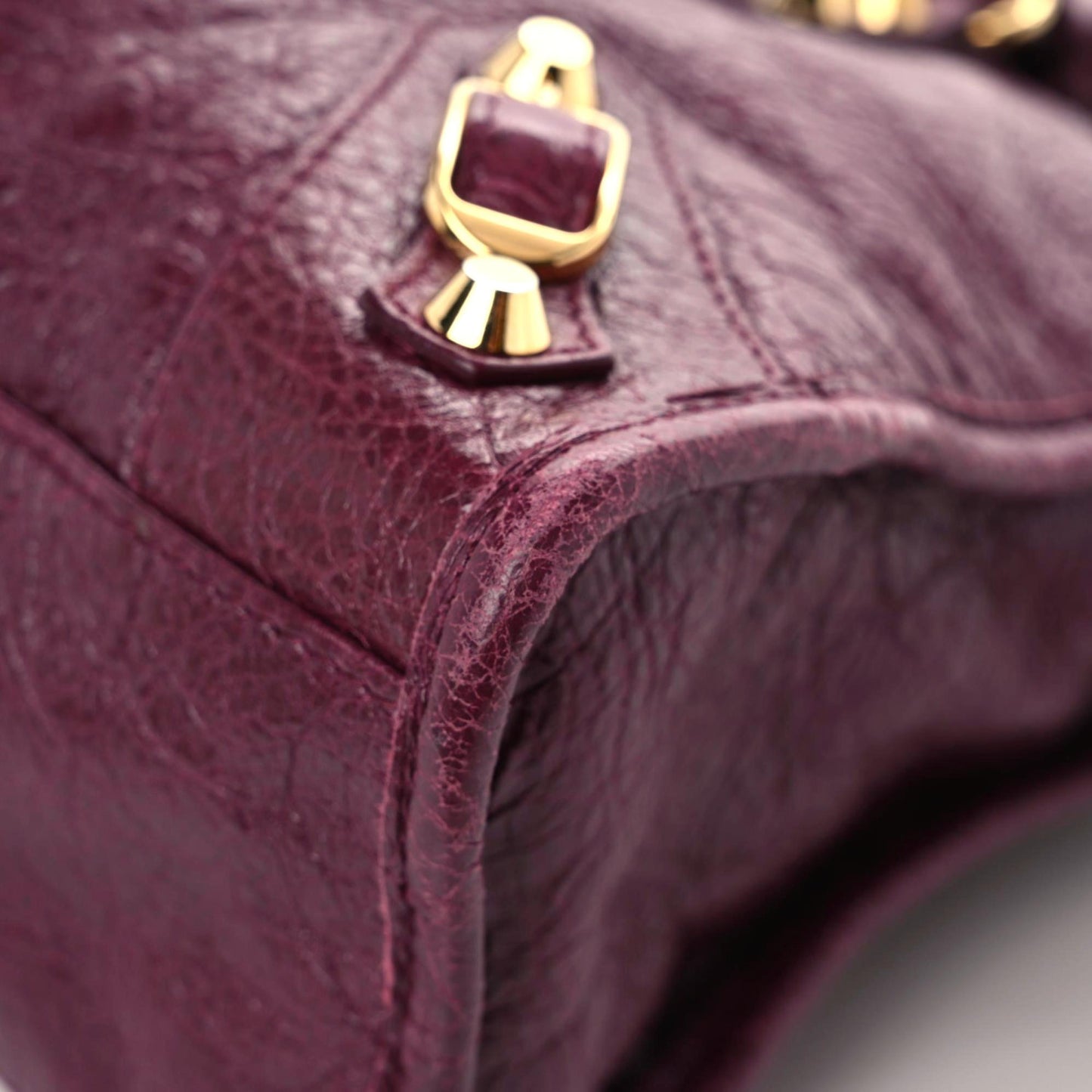Agneau Classic Gold Hardware S City Violet Prune