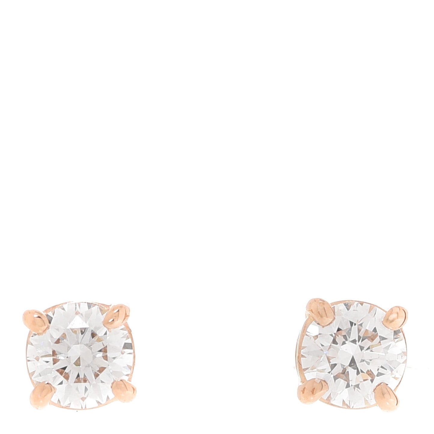 18K Rose Gold Diamond .22ctw Solitaire Earrings