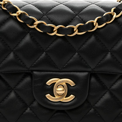 Chanel Lambskin Quilted Mini Rectangular Flap Black 8 of 11