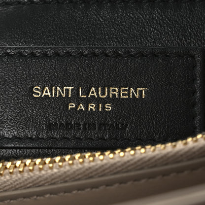 Saint Laurent Calfskin Y Quilted Monogram Small Loulou Chain Satchel Dark Beige 5 of 10