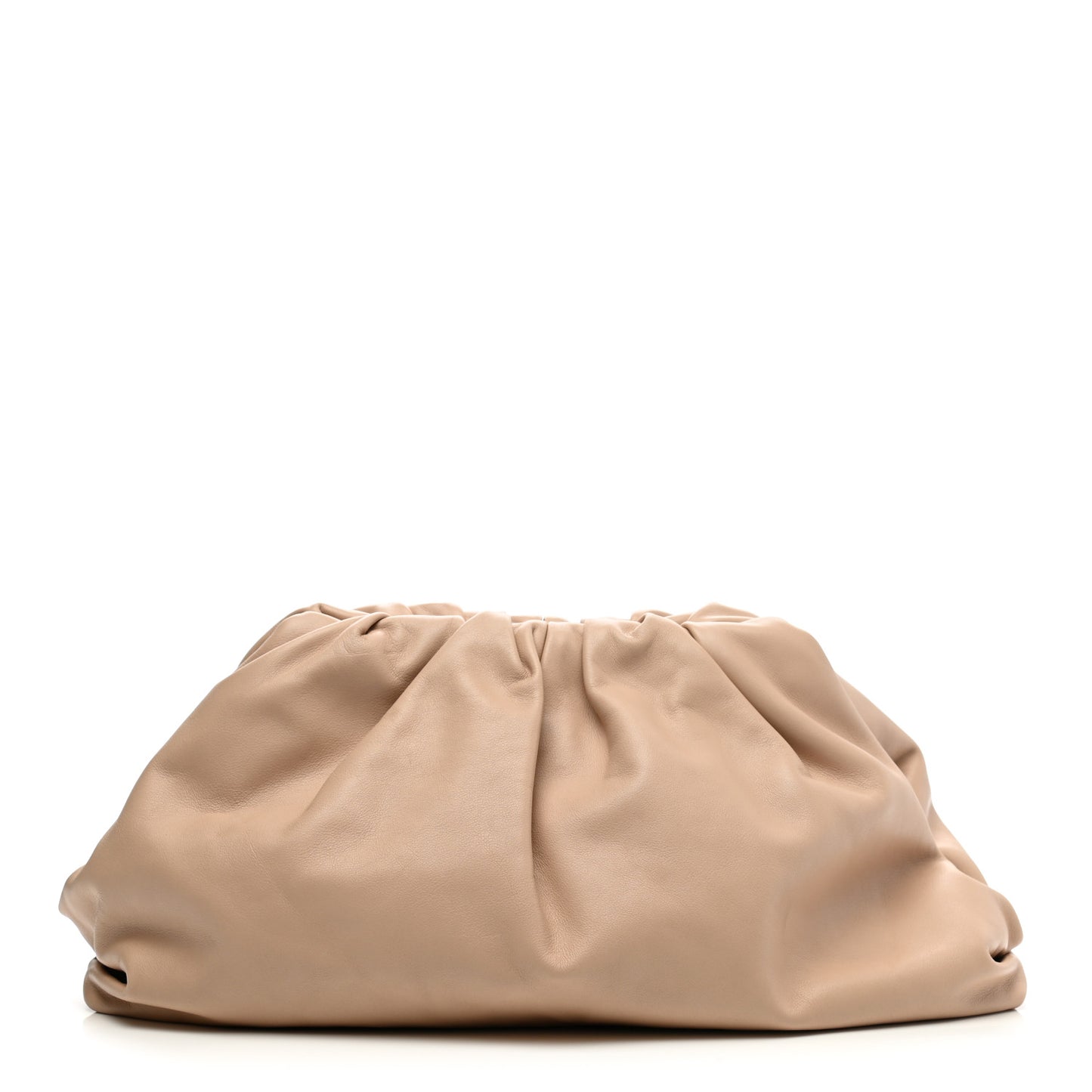 Smooth Butter Calf The Pouch Oversized Clutch Nude