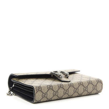 Gucci GG Supreme Monogram Mini Dionysus Chain Wallet Beige Black 3 of 8