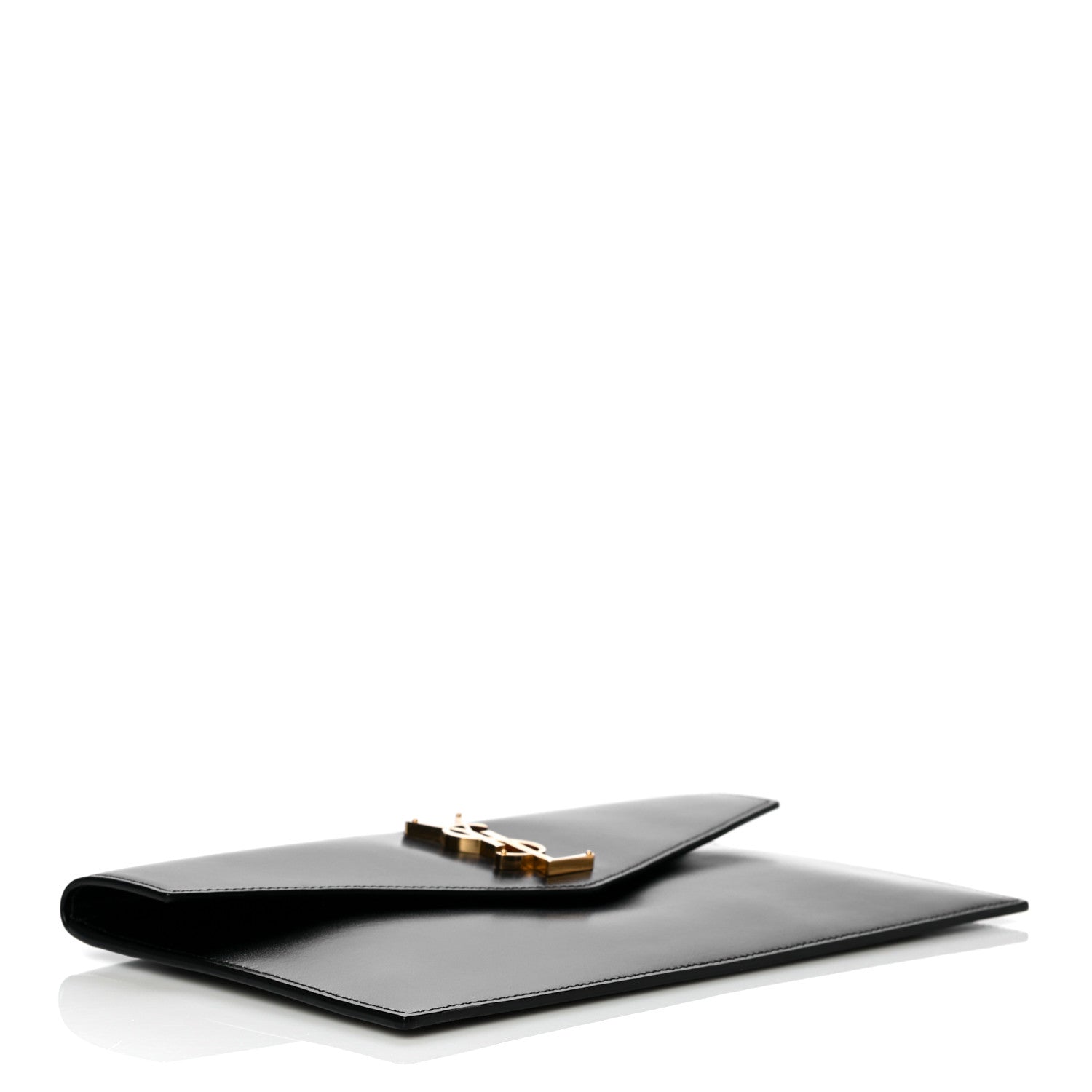 Saint Laurent Smooth Shiny Calfskin Monogram Uptown Pouch Black 5 of 11