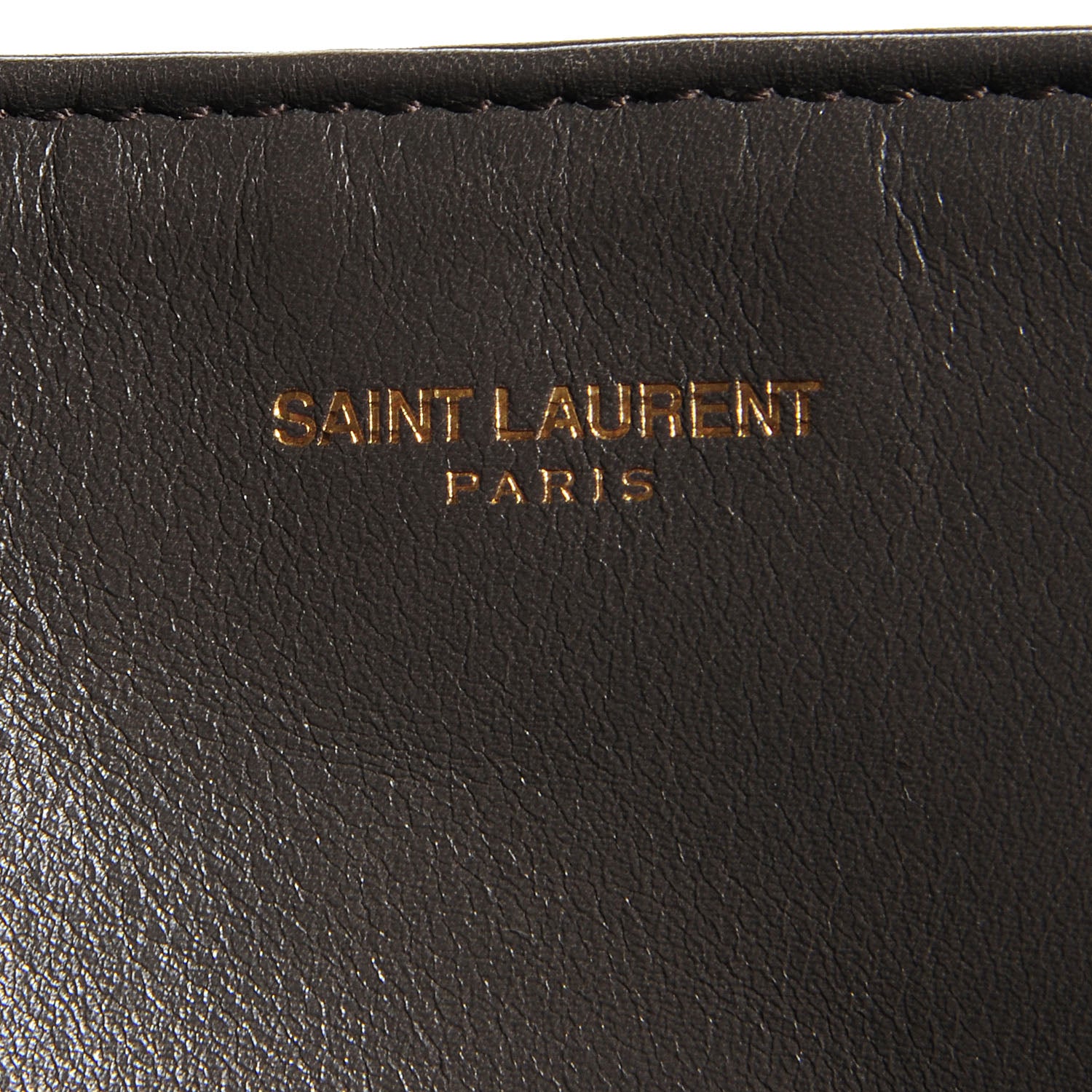 Saint Laurent Leather Reversible East West Shopping Tote Dark Grey 6 of 7