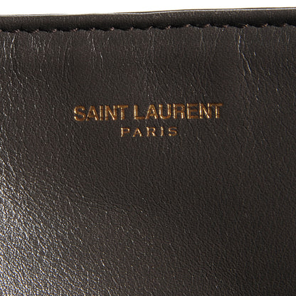 Saint Laurent Leather Reversible East West Shopping Tote Dark Grey 6 of 7