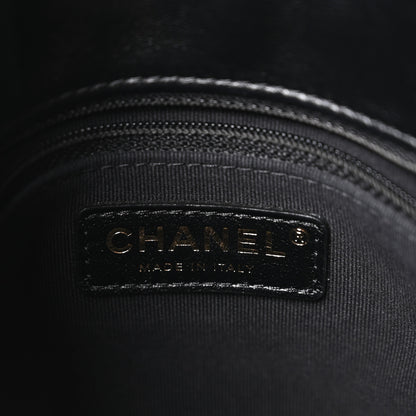 Chanel Shiny Calfskin Quilted Small Supple Twins Hobo Bag Black 6 of 10