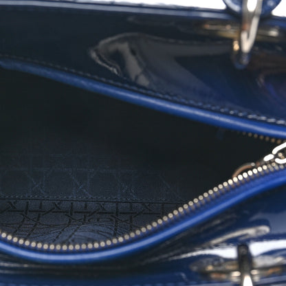 Christian Dior Patent Cannage Medium Lady Dior Navy Blue 5 of 10