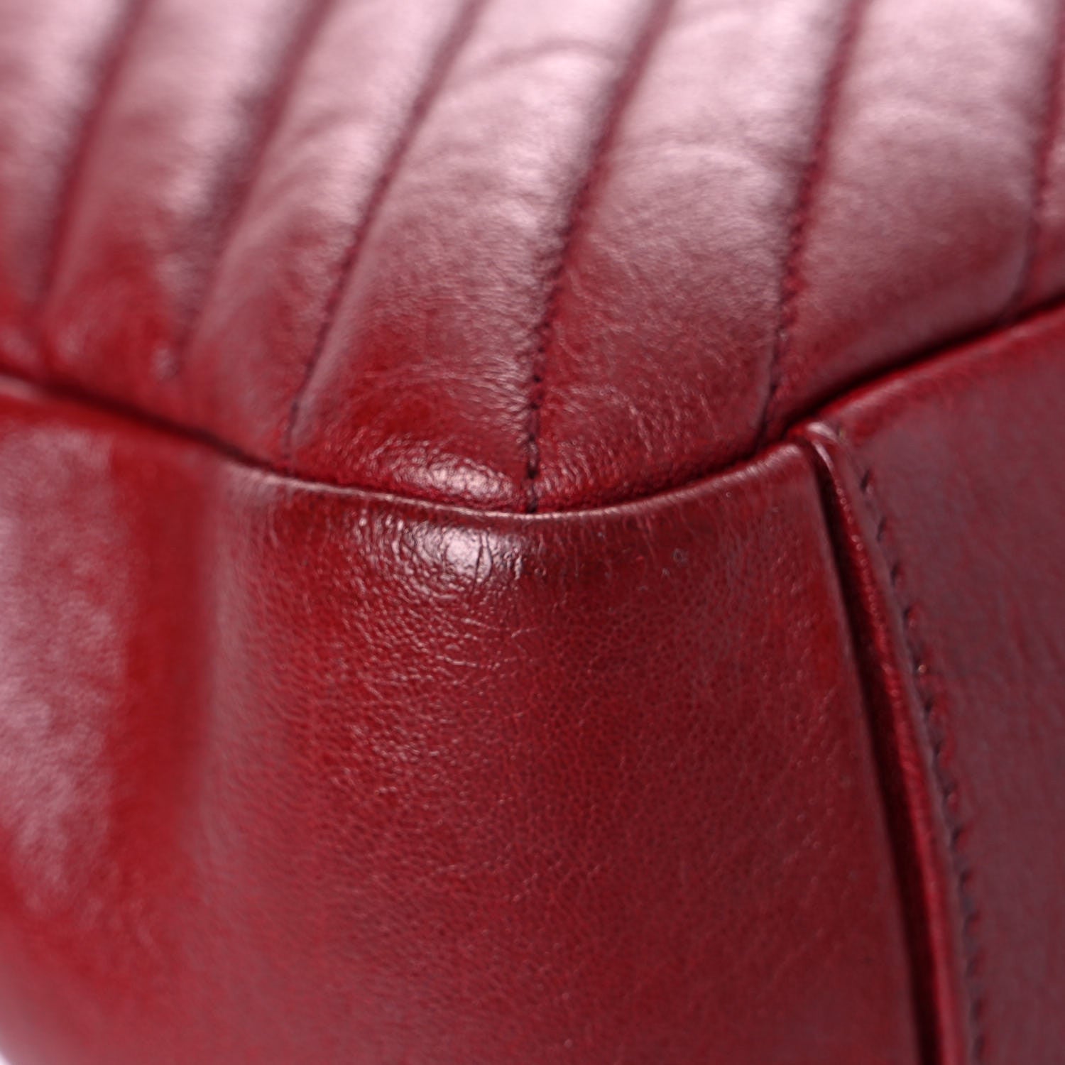 Saint Laurent Sheepskin Matelasse Chevron Large College Monogram Satchel Oxblood 11 of 26