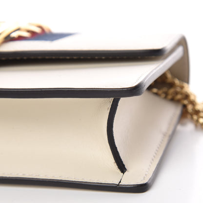 Gucci Calfskin Super Mini Sylvie Chain Shoulder Bag White 9 of 10