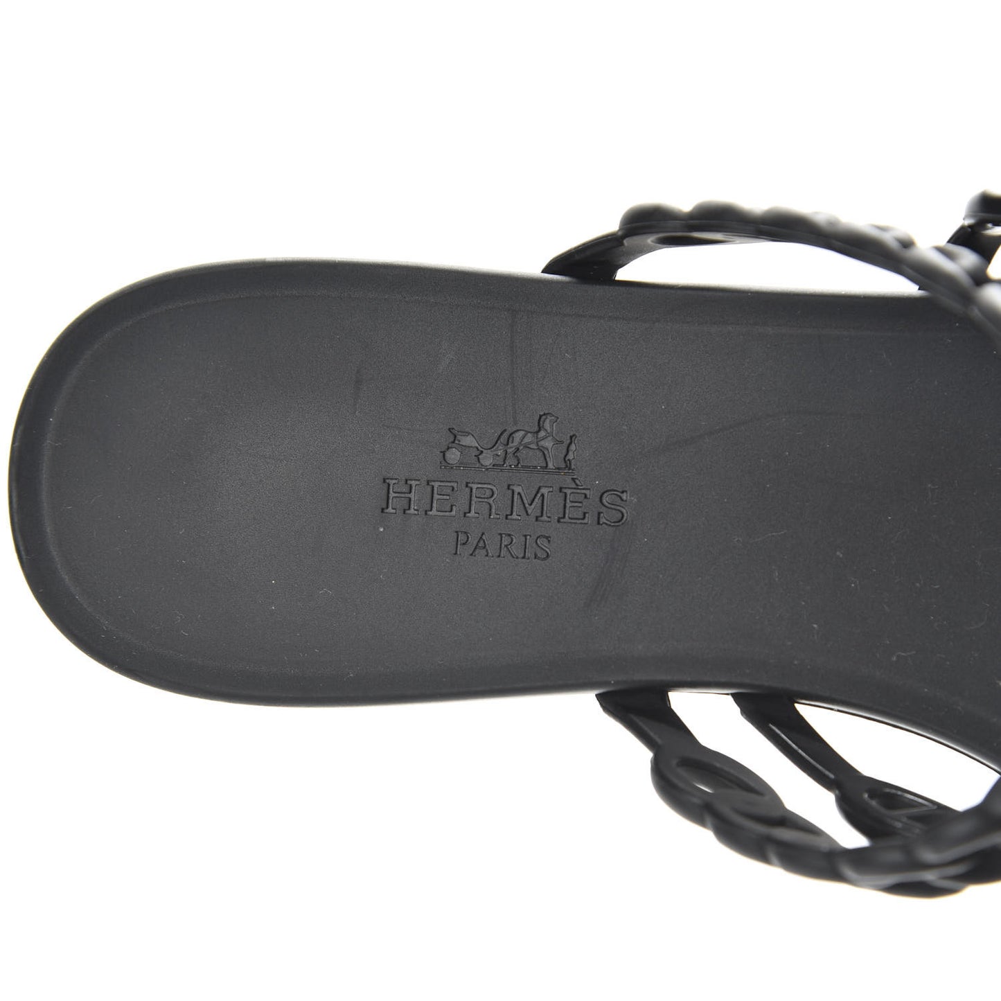 Rubber Chaine d'Ancre Nude Sandals 36 Black