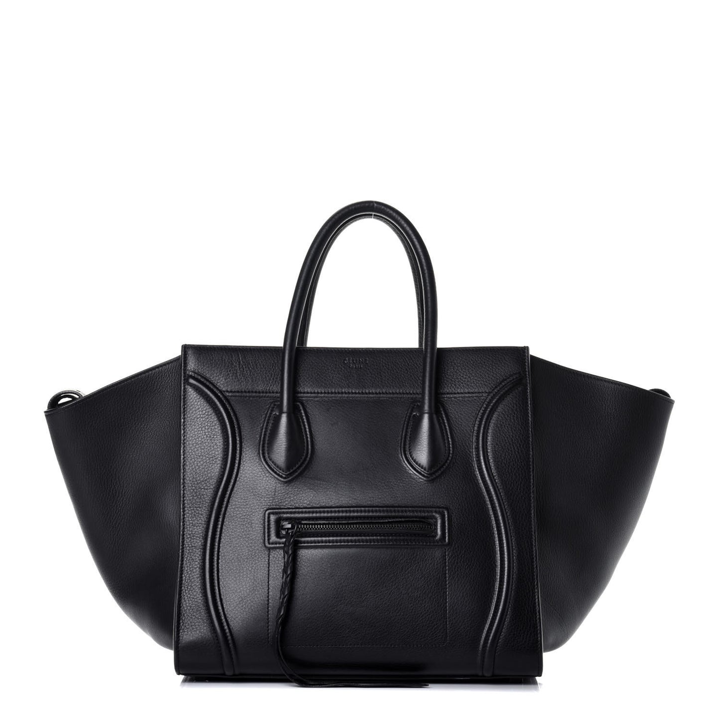 Supple Calfskin Medium Phantom Luggage Black