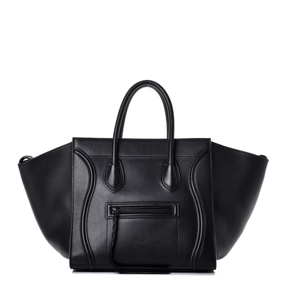 Celine Supple Calfskin Medium Phantom Luggage Black 1 of 10