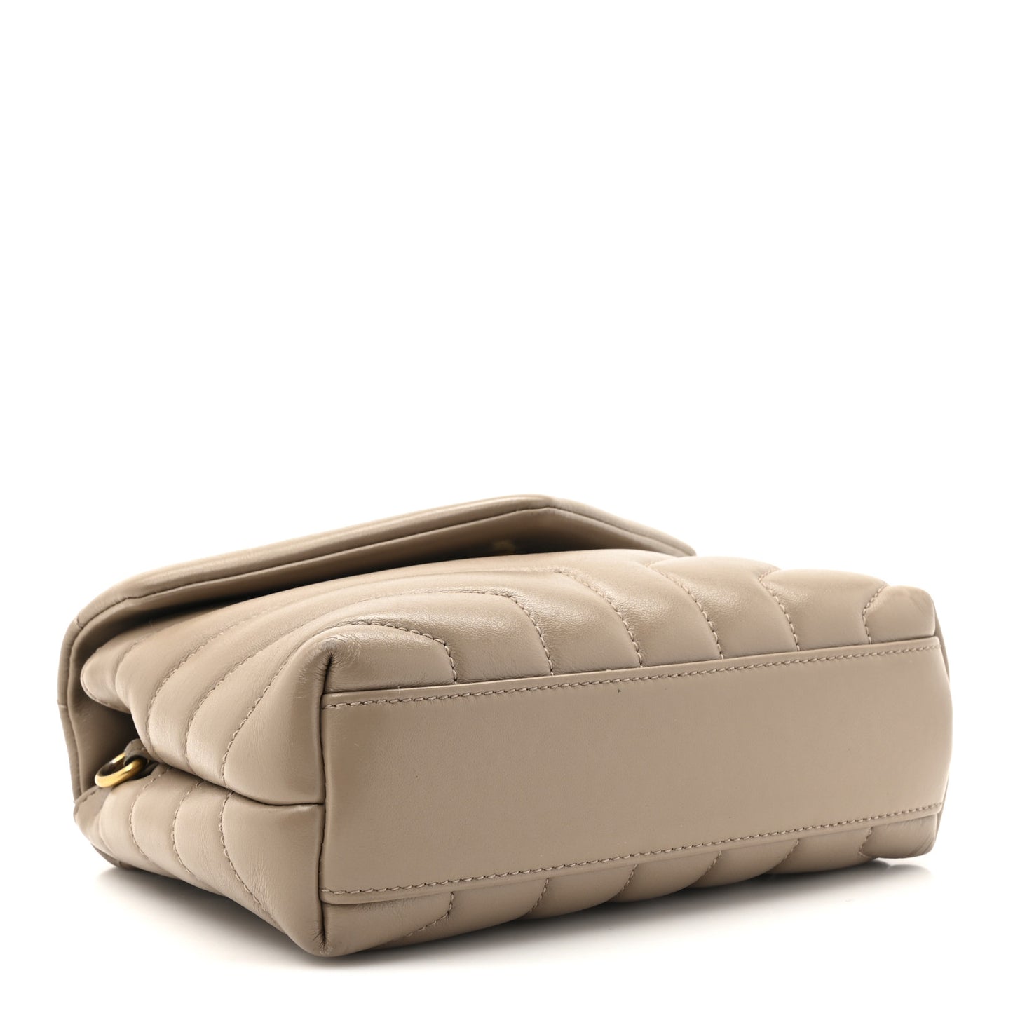 Calfskin Y Quilted Monogram Toy Loulou Crossbody Bag Dark Beige