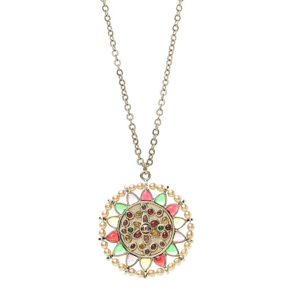 Chanel Gripoix Pearl Medallion Necklace Gold 5 of 5