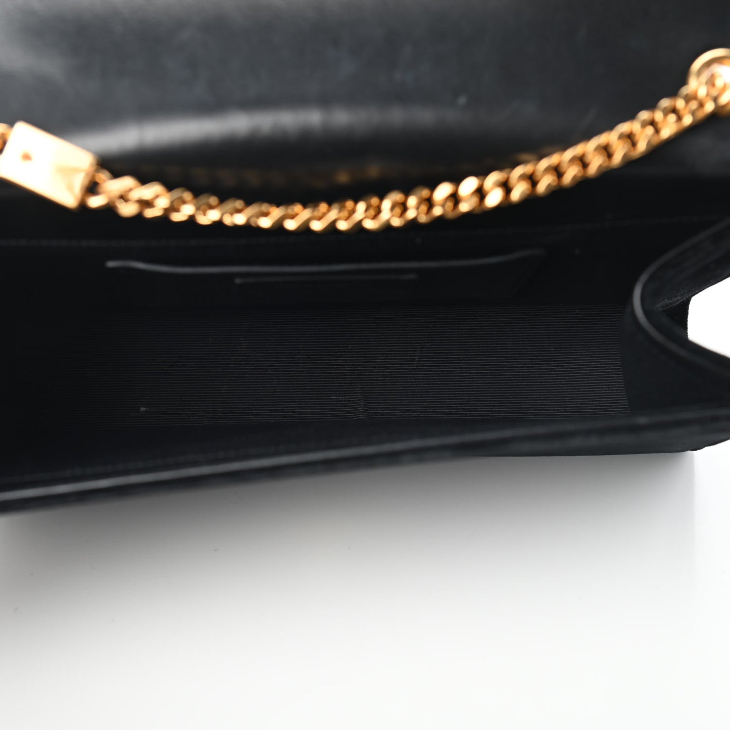 Velvet Medium Monogram Kate Tassel Shoulder Bag Black