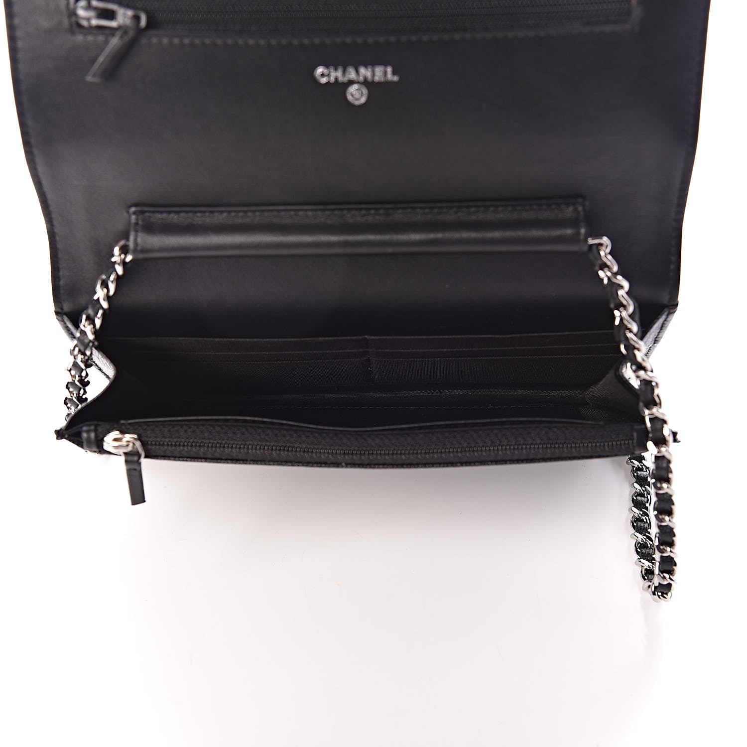 Chanel Caviar Sevruga Wallet On Chain WOC Black 7 of 11