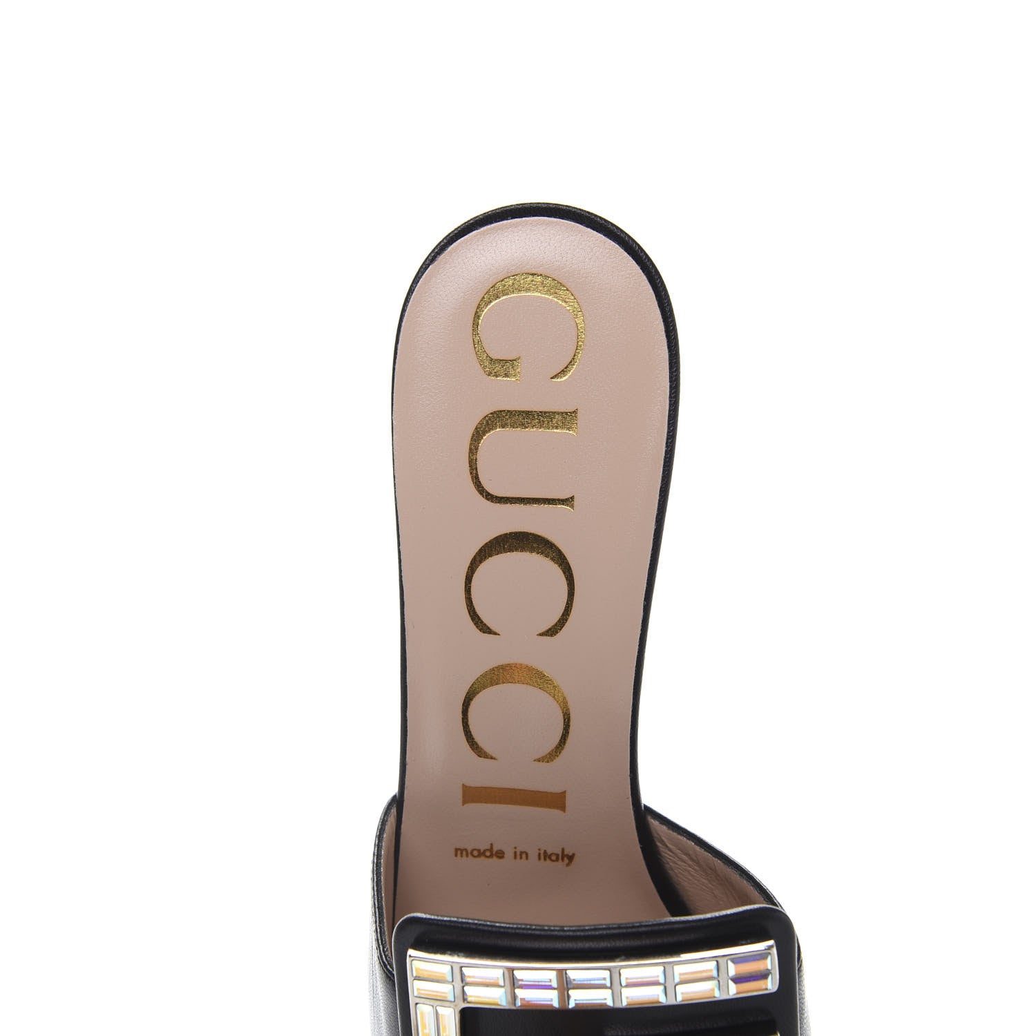 Gucci Malaga Kid Crystal Square G Madelyn 60mm Mules 37.5 Black 6 of 9