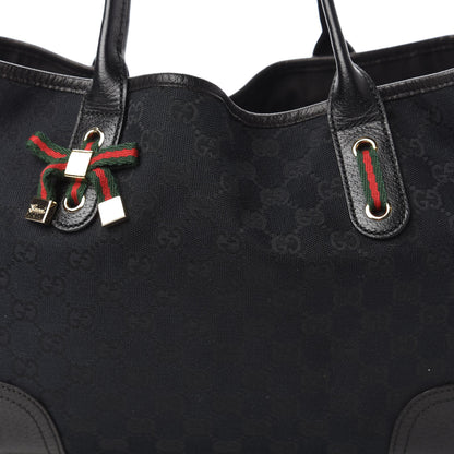 Gucci Monogram Medium Princy Tote Black 10 of 10