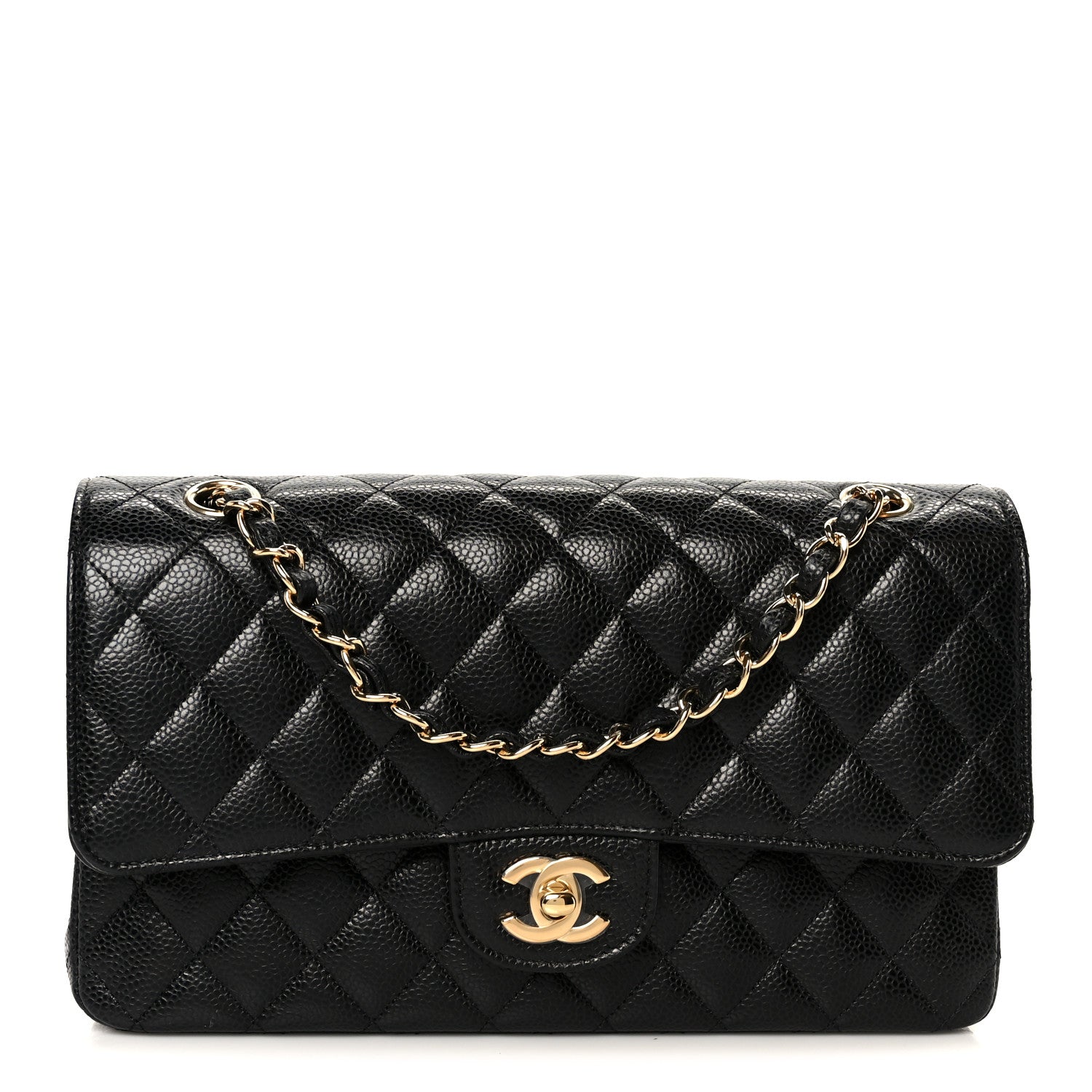 Chanel Caviar Quilted Medium Double Flap Black 1 of 12