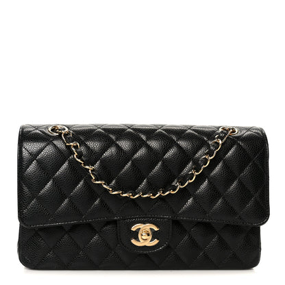 Chanel Caviar Quilted Medium Double Flap Black 1 of 12