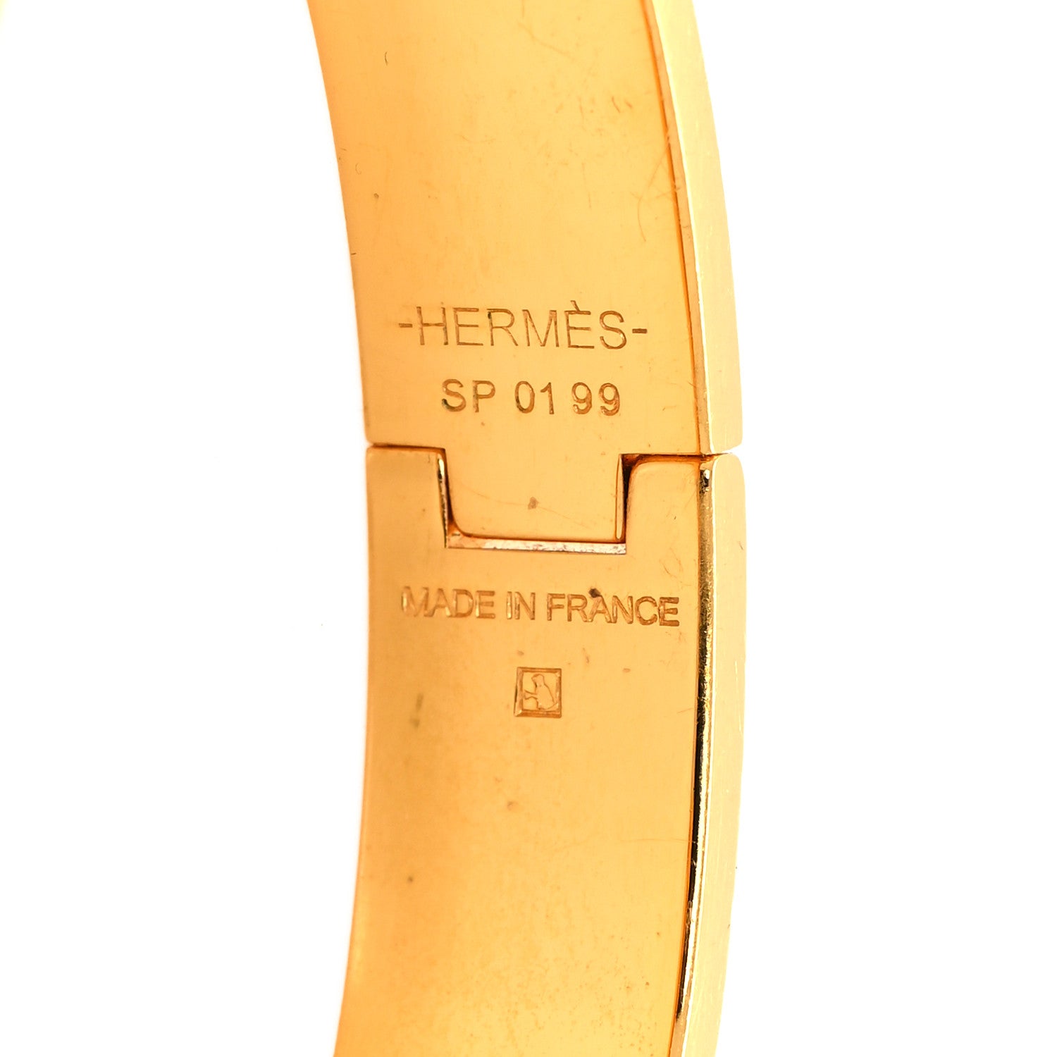 Hermes Enamel Narrow Clic Clac H Bracelet GM White 4 of 6